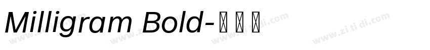 Milligram Bold字体转换